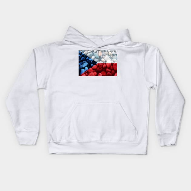 Flag of the Czech Republic – Bed of Rocks Kids Hoodie by DrPen